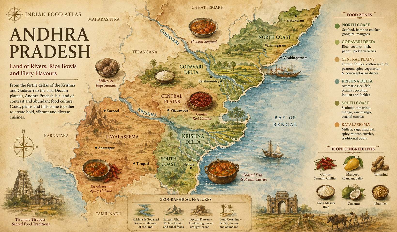 Andhra Pradesh Food Guide food map