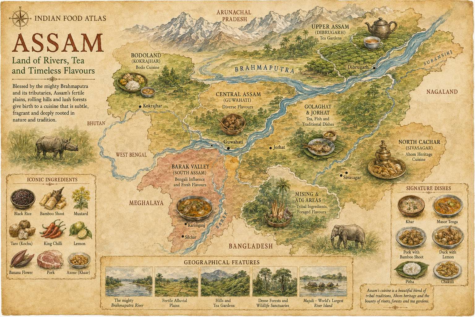 Assam Food Guide food map