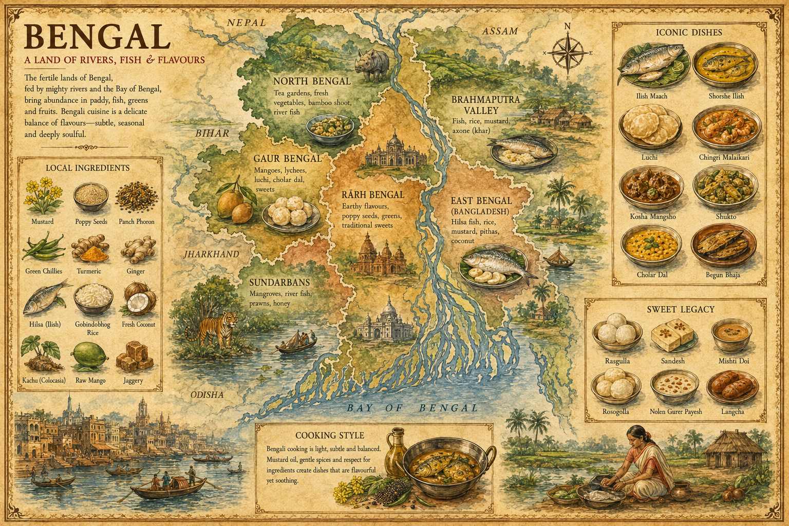 Bengal Food Guide food map