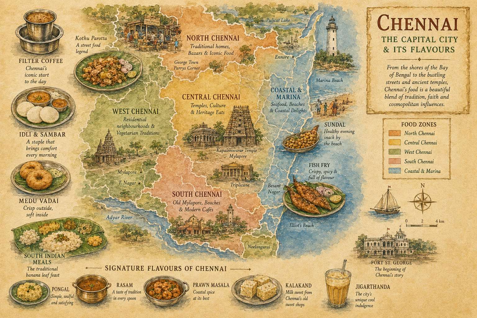 Chennai Food Guide food map