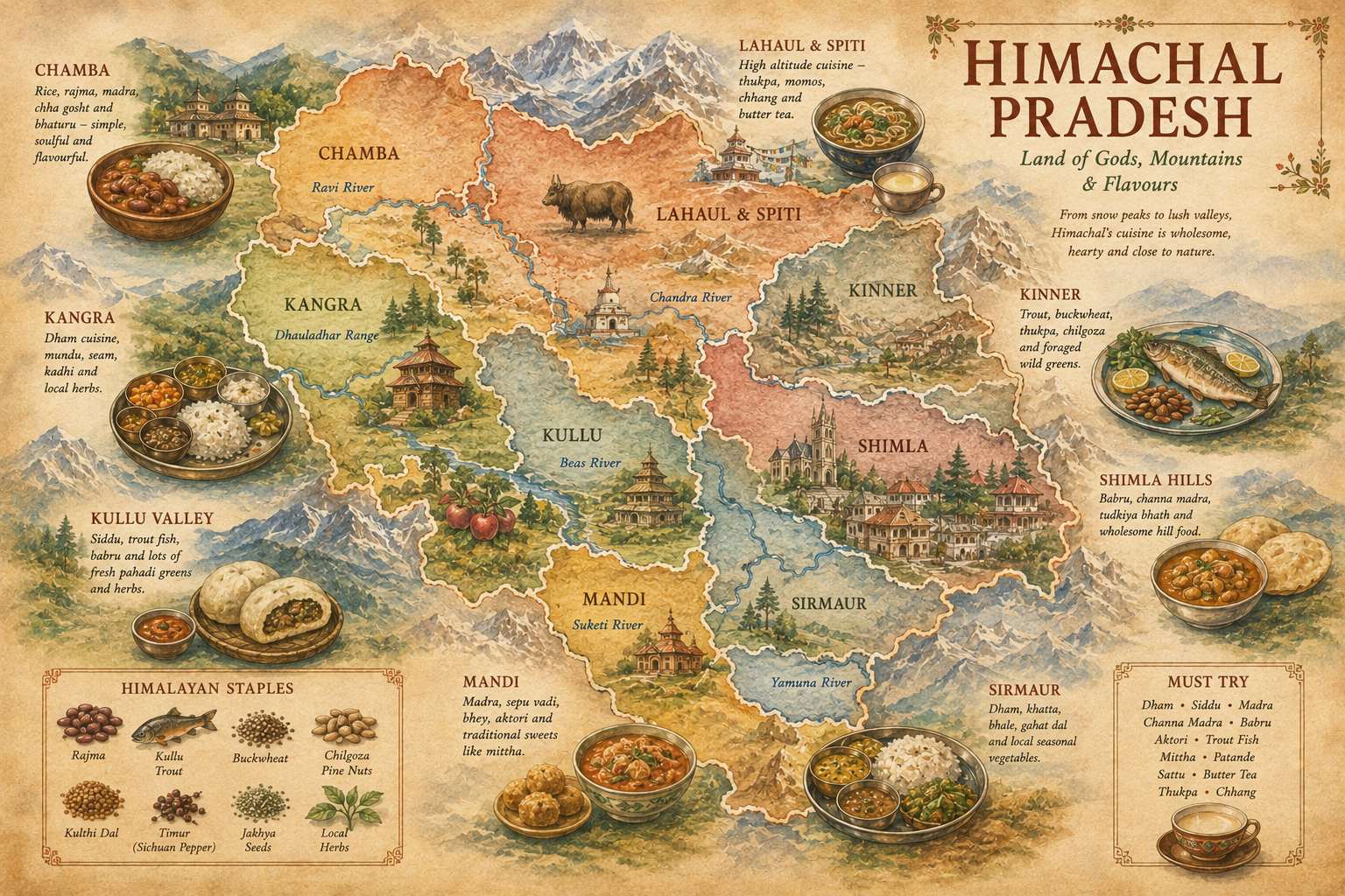 Himachal Pradesh Food Guide food map