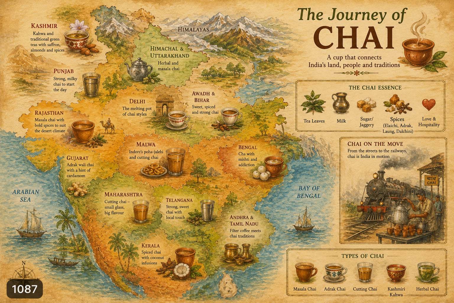 Chai variations across India
