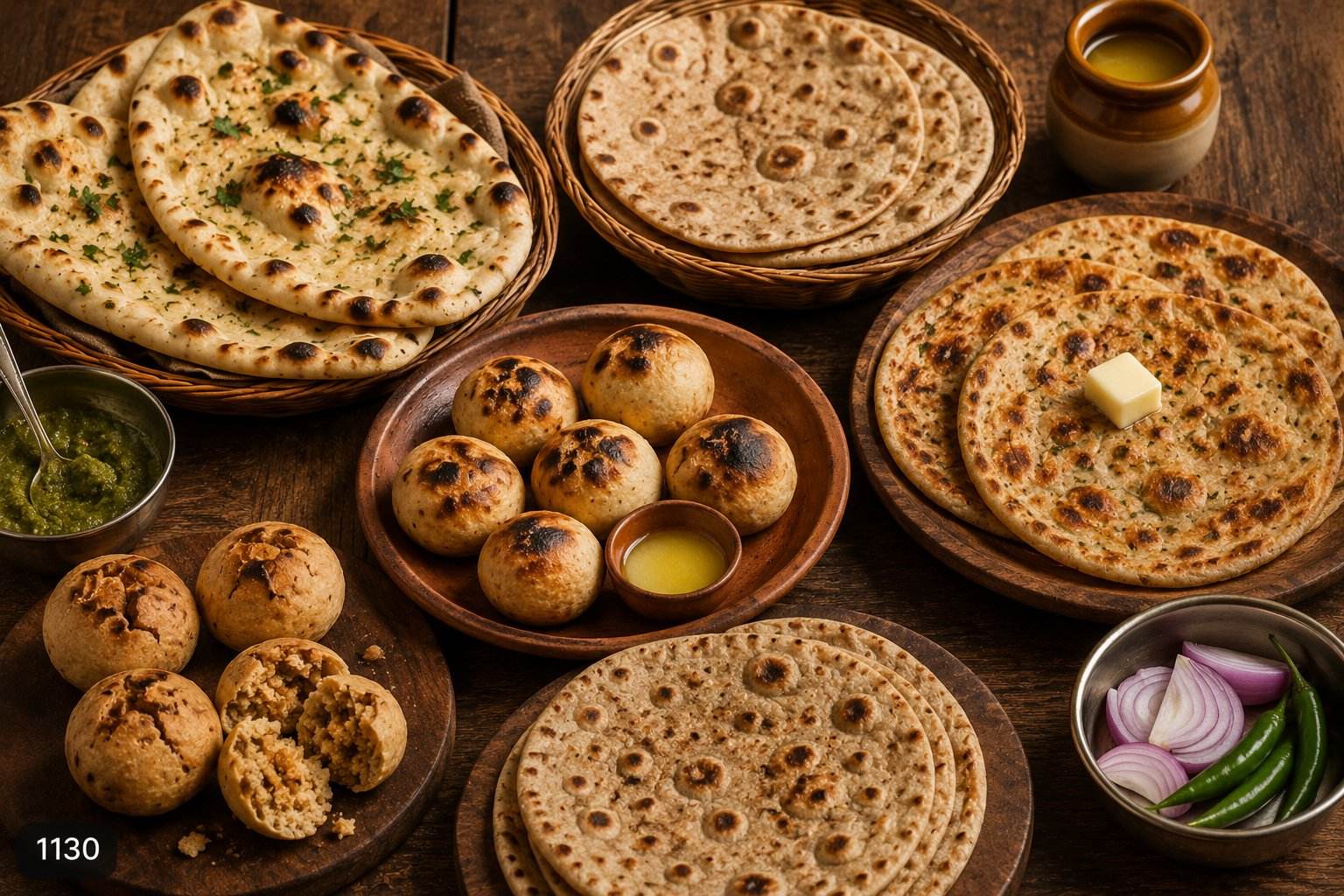 North Indian bread varieties