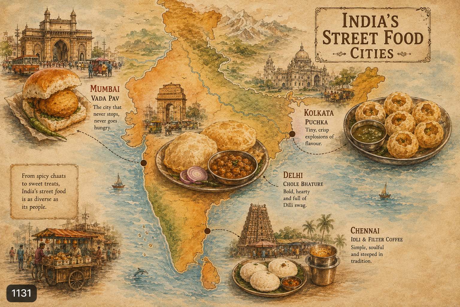Street food across India's major cities