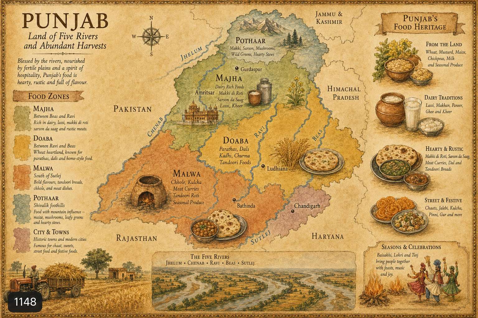 Punjab Food Guide food map