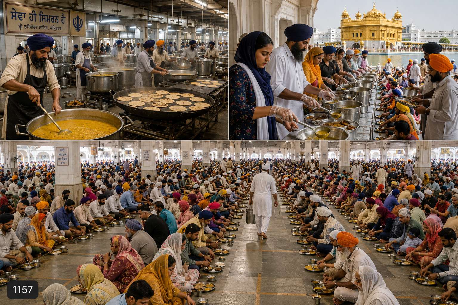 Langar service at a gurudwara