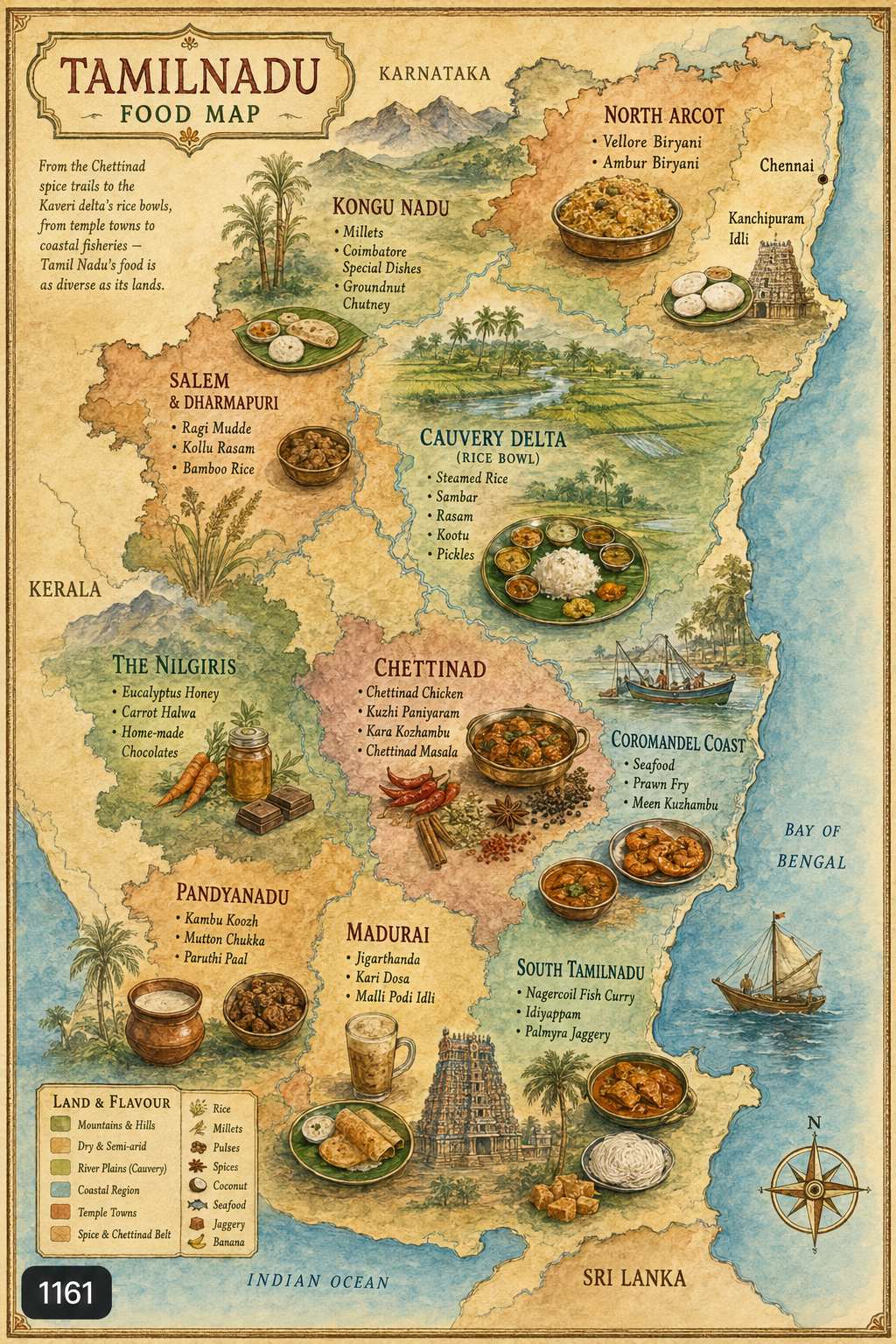 Tamil Nadu Food Guide food map