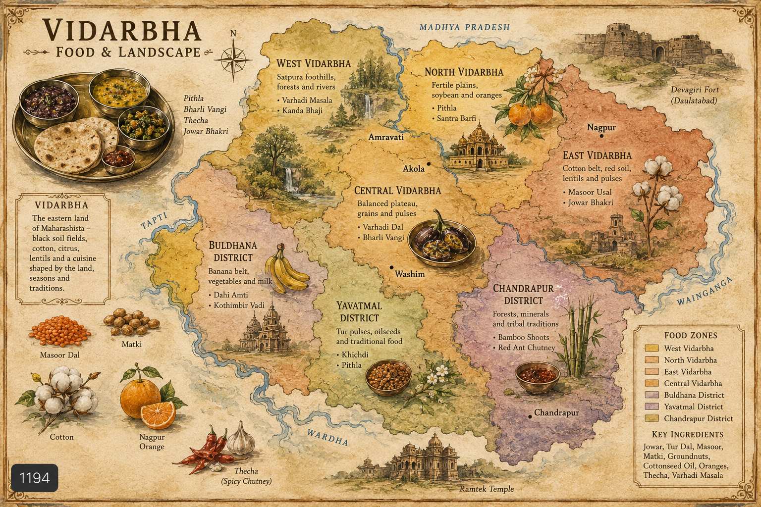 Vidarbha location map