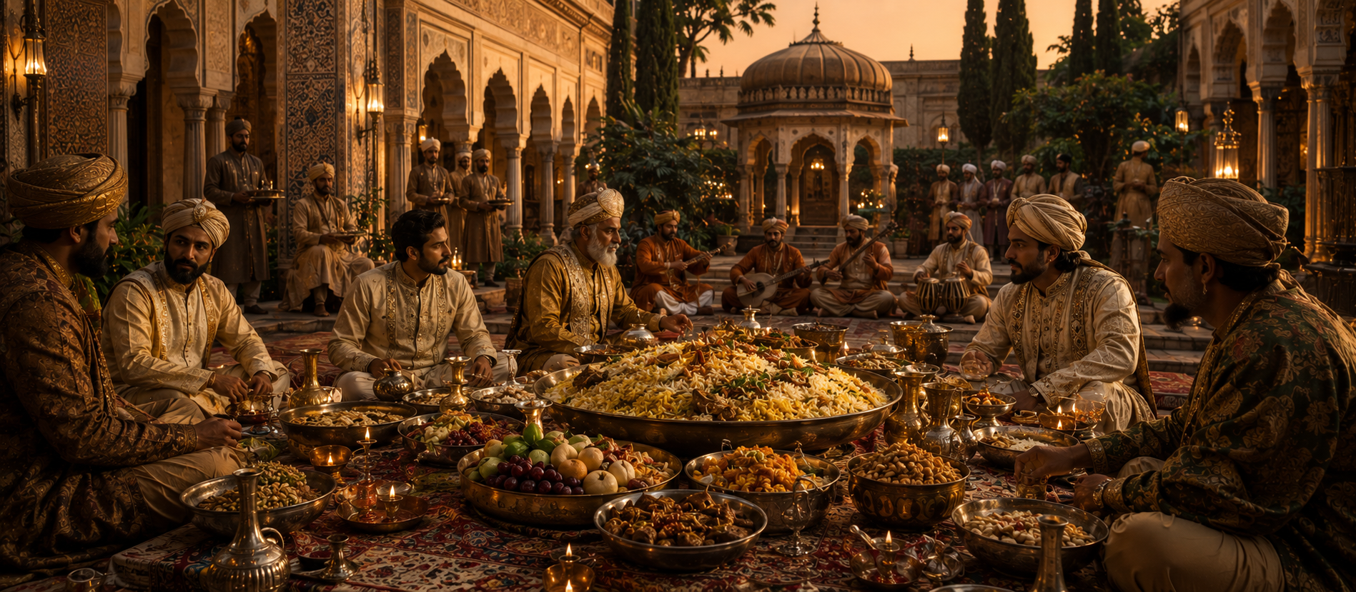 Persian-influenced royal banquet medieval India