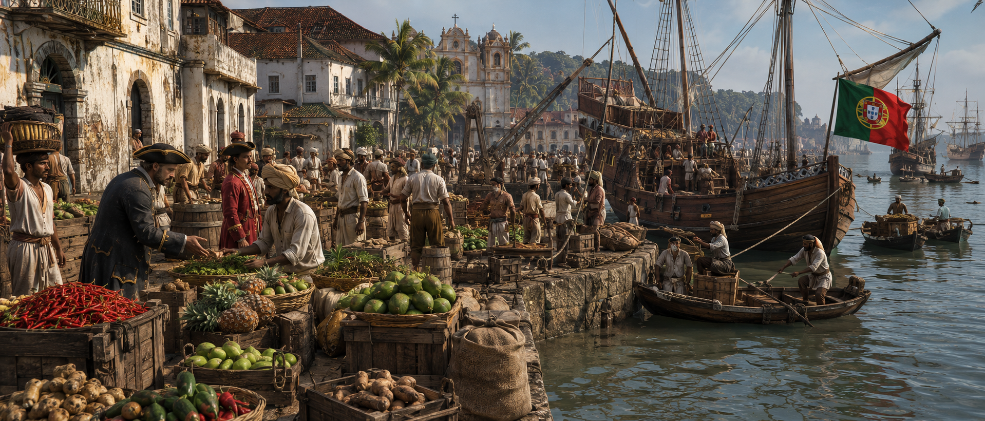 Goa colonial trading port Portuguese