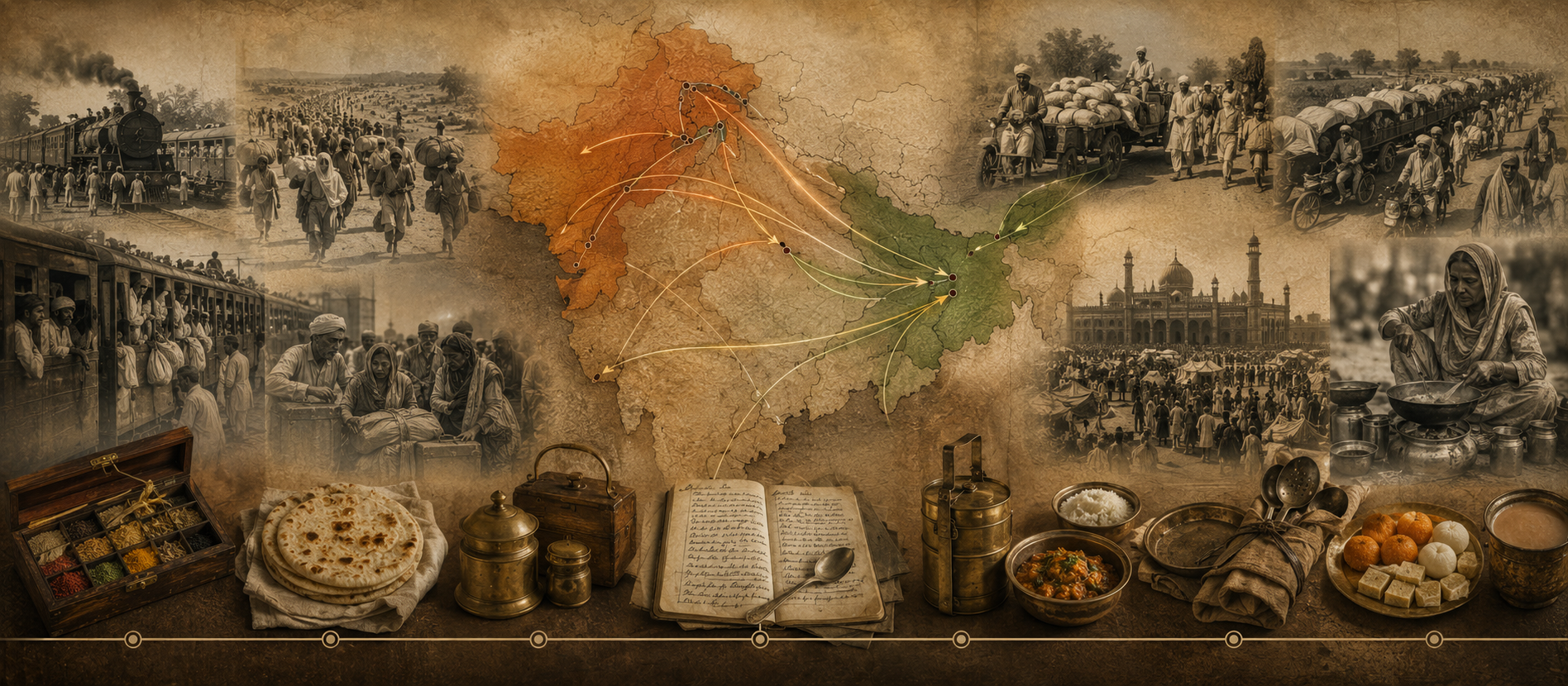 Partition 1947 timeline food history legacy