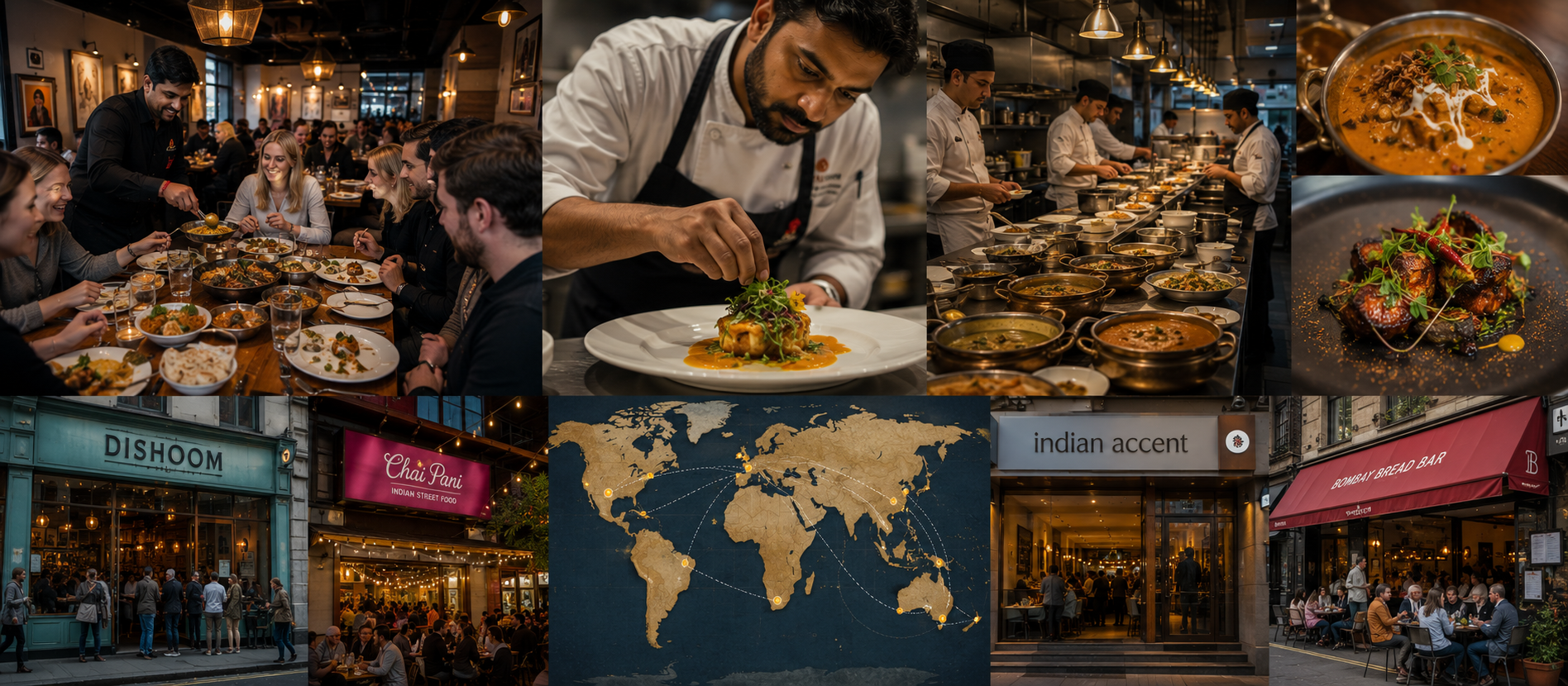 Global Indian cuisine diaspora restaurants worldwide