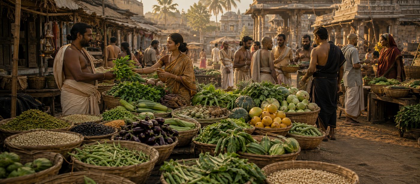 Ancient vegetable market
