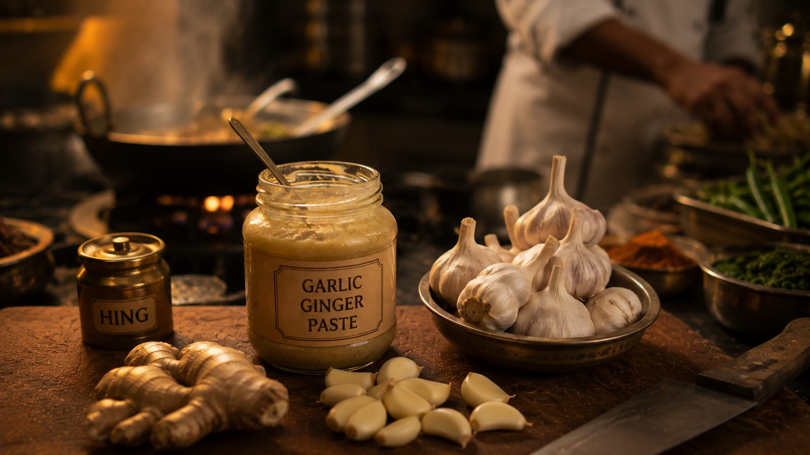 Modern India and garlic — garlic-ginger paste, contemporary Indian cooking, and the ancient tradition that coexists alongside it